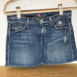 7 For All mankind Jean mini skirt. 27